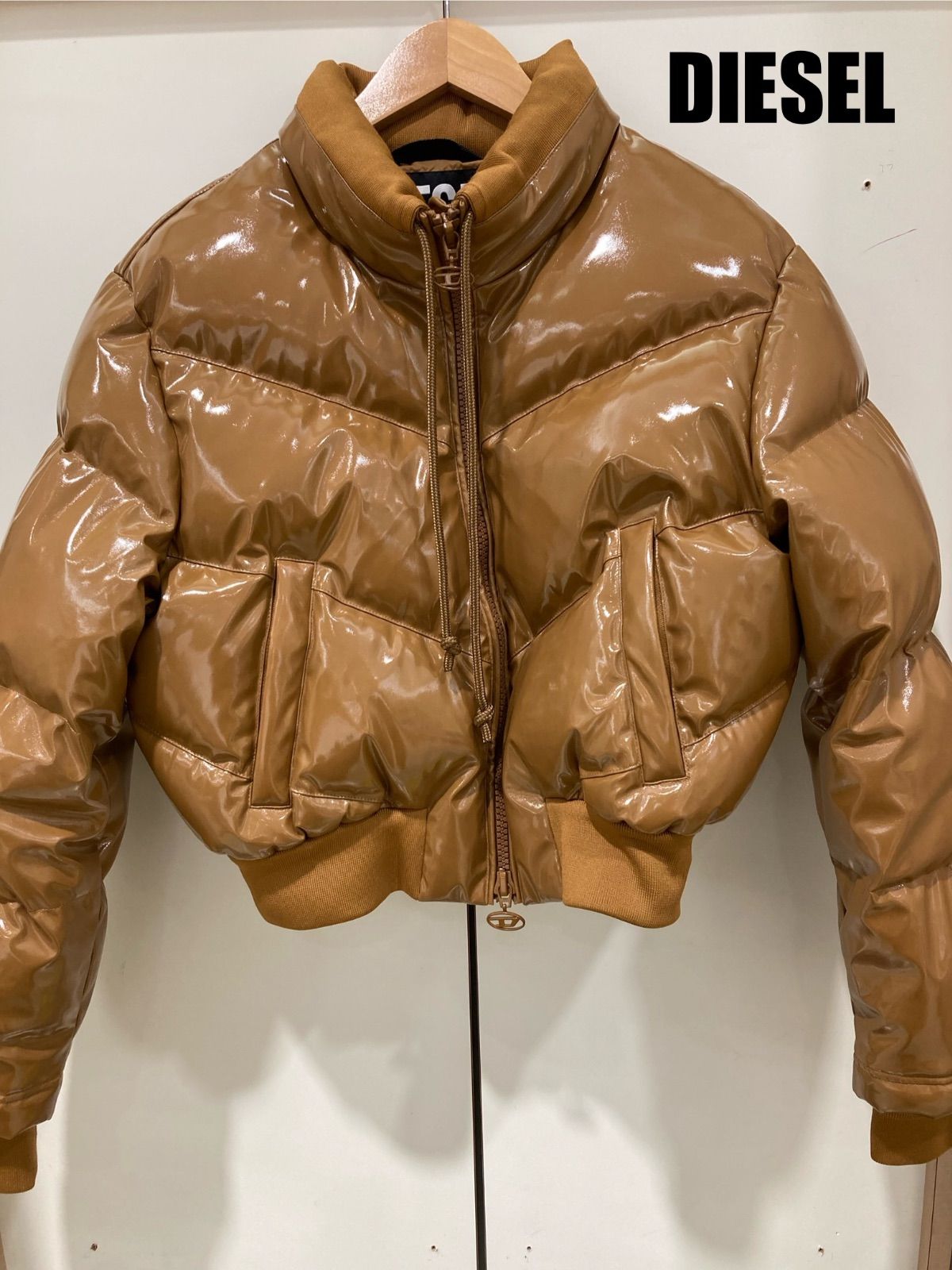 DIESEL ジャケット DIESEL ディーゼル ダウンジャケット キャメル Sサイズ A04946