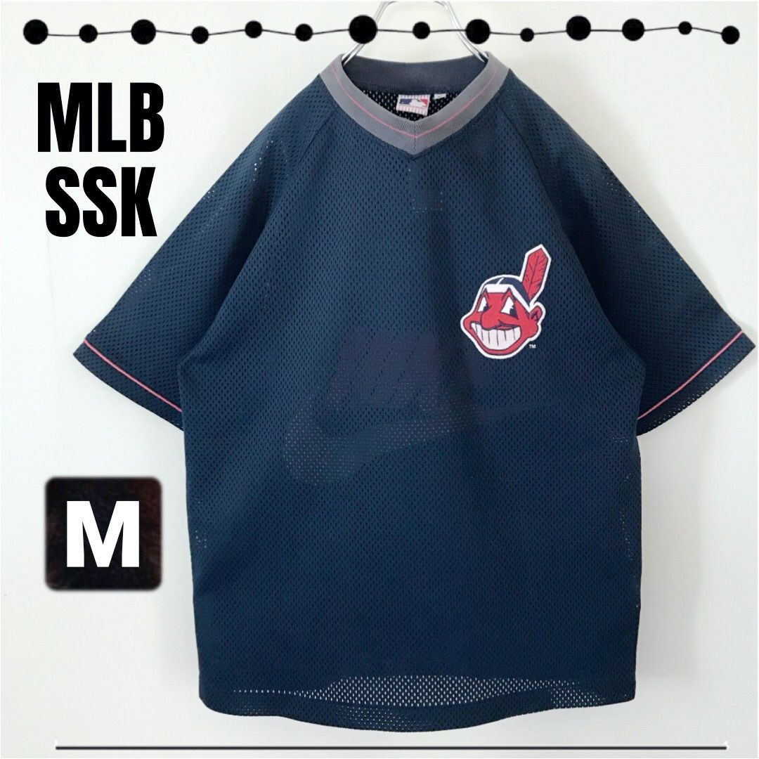 MLB/SSK☆クリーブランド・インディアンズ/INDIANS☆メッシュTシャツ/ユニフォーム☆ワフー酋長ロゴ刺繍☆メンズM 2407J014 -  メルカリ