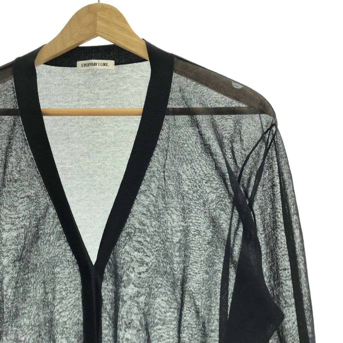 Deuxieme Classe ドゥーズィエムクラス 2025 SS VOILE Vネック カーディガン F ブラック レディース