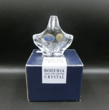 ボヘミアングラス　バスケット Yahoo!オークション -「ボヘミアガラス バスケット」(クリスタルガラス