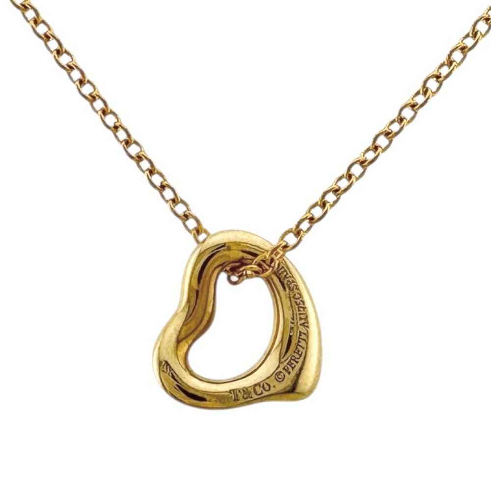 【K18】オープンハートネックレスゴールド【新品未使用】 TIFFANY&Co. ティファニー ダブルオープンハート ネックレス 18