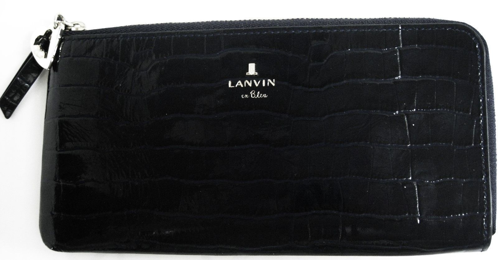 未使用・新品ランバン オン ブルーLANVIN en Bleu 牛革型押エナメル 