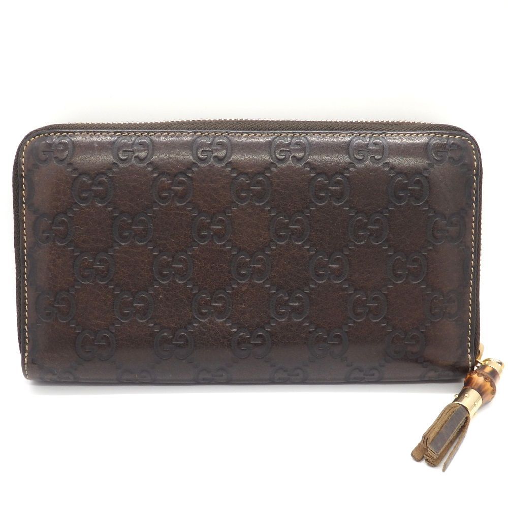 GUCCI】 グッチ GG グッチシマ 308281 0959 レザー ラウンド