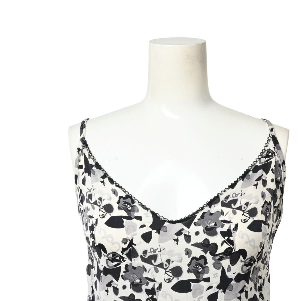 CHANEL 05P P25641V16023 イタリア製 シルク プリント