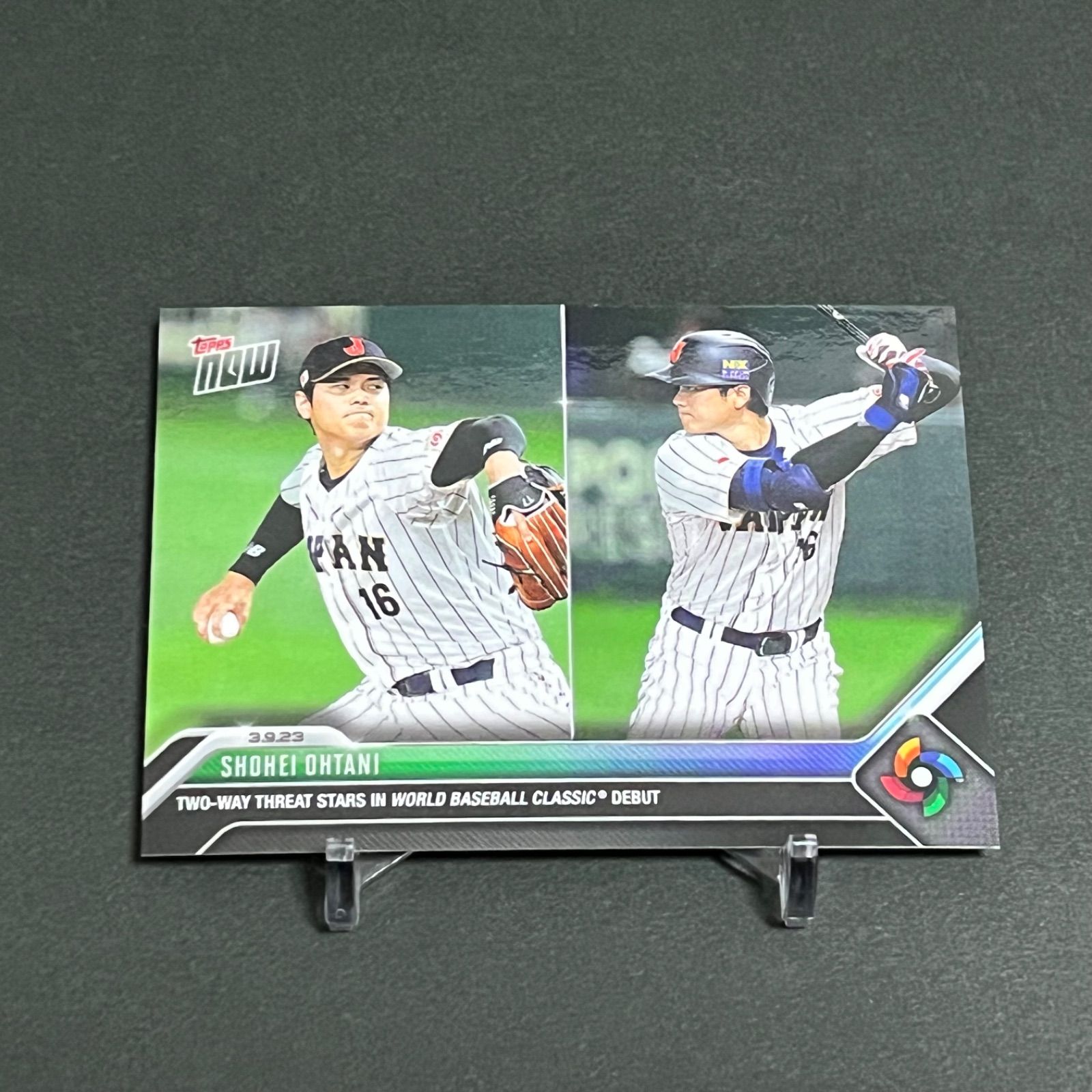 大谷翔平 2023年度実使用ジャージ入り★40枚限定Toppsカード 祝!ア•リーグMVP!大谷翔平選手WBC 2023 Topps now(24時間限定販売