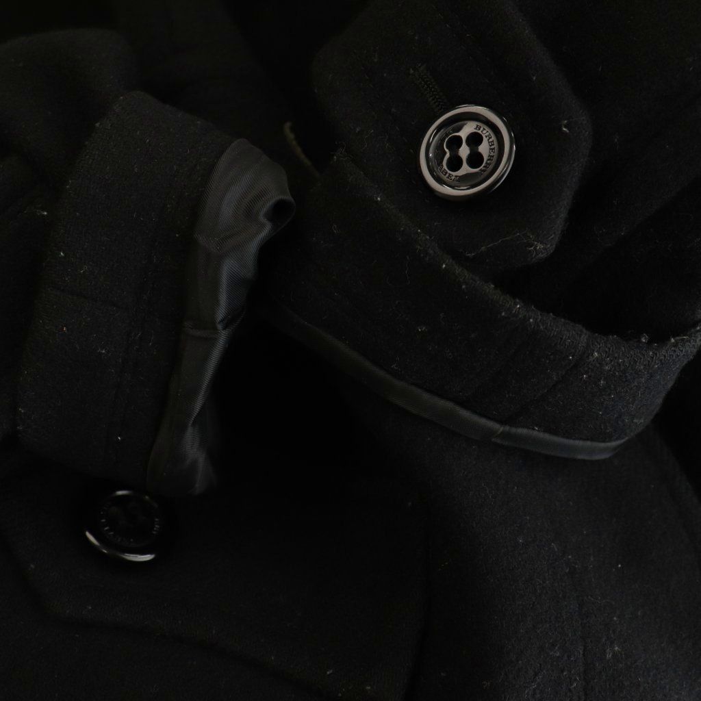  バーバリーブルーレーベル BLUE LABEL 裏地チェックダッフルコート アウター ロング フード 38 ブラック DO GY 53 その他 トップス