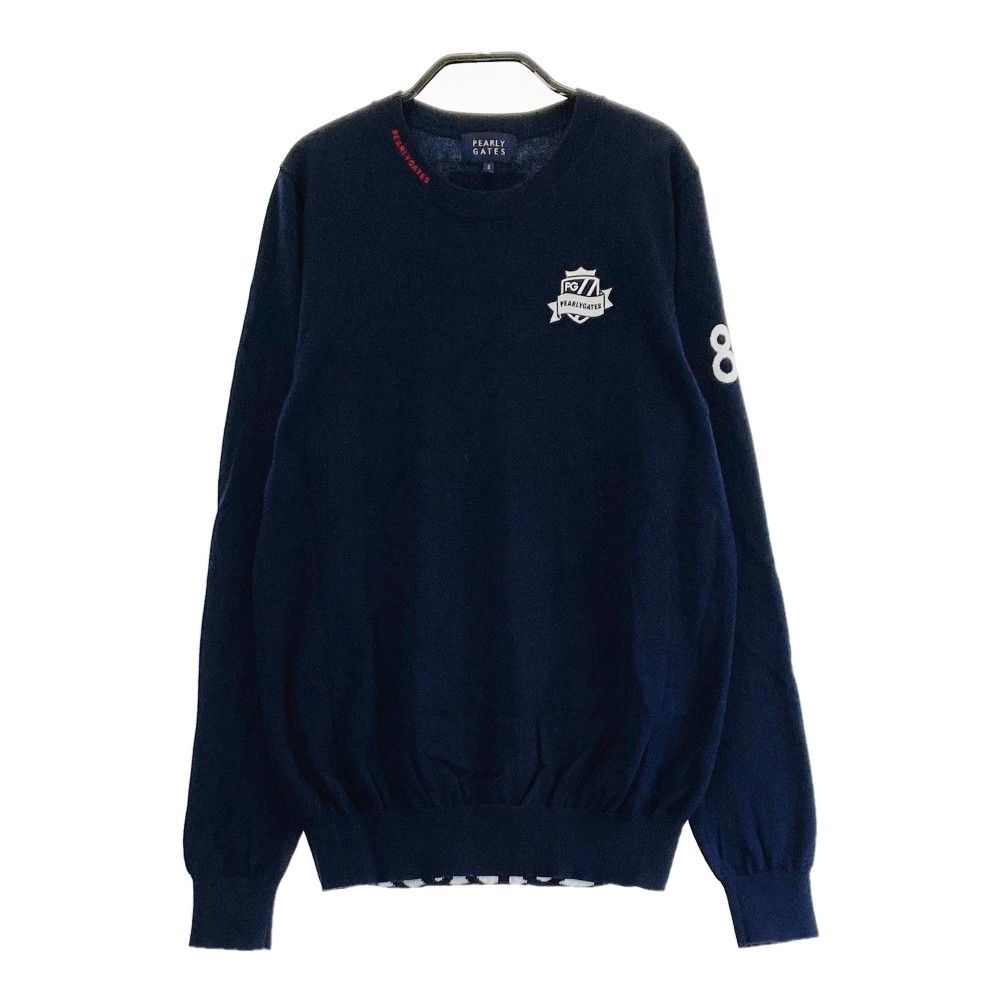 サイズ：2 PEARLY GATES パーリーゲイツ 055-2170114 長袖 ニットセーター  ネイビー系 [240101372064] ゴルフウェア レディース ストスト