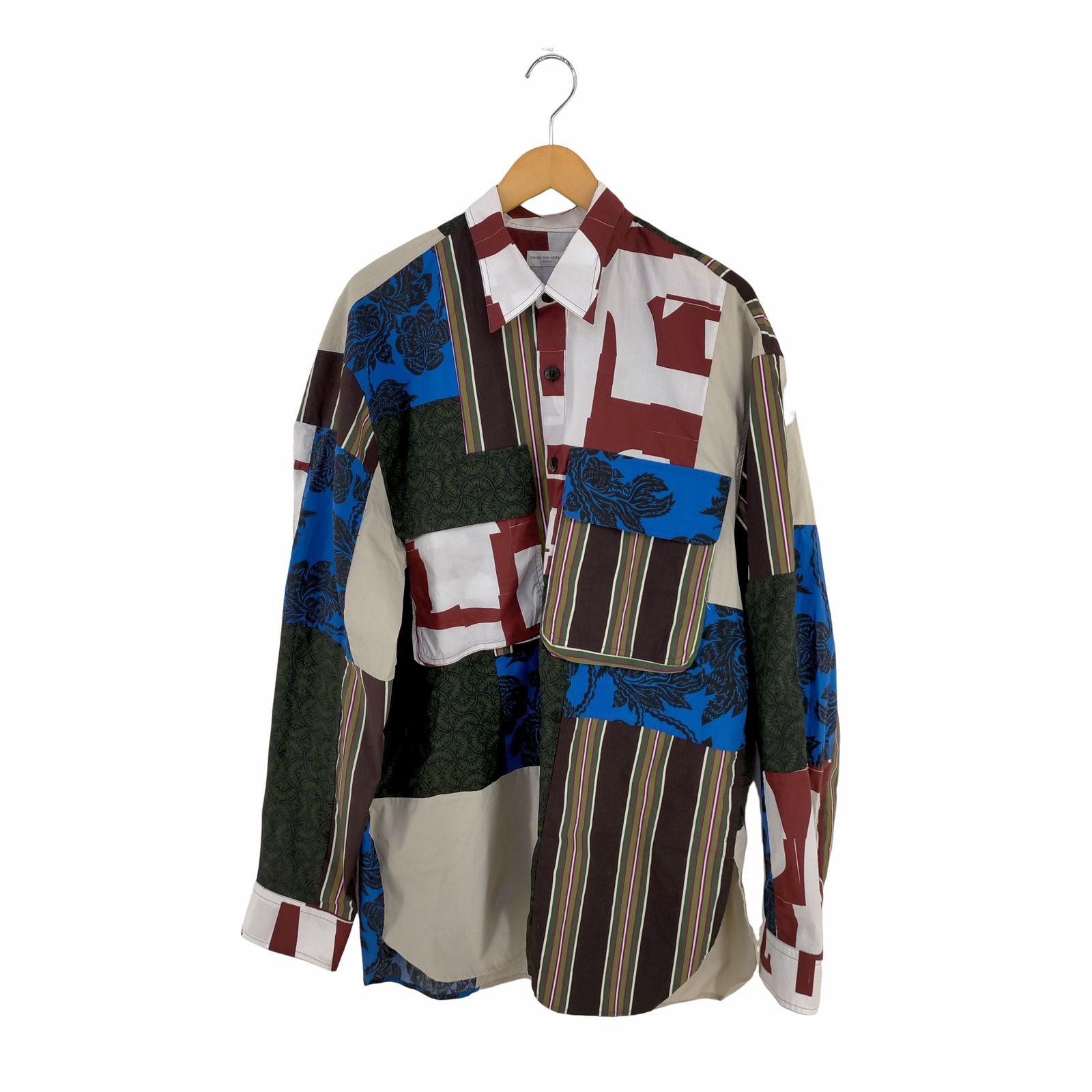 ドリスヴァンノッテン DRIES VAN NOTEN パッチワークシャツ メンズ 