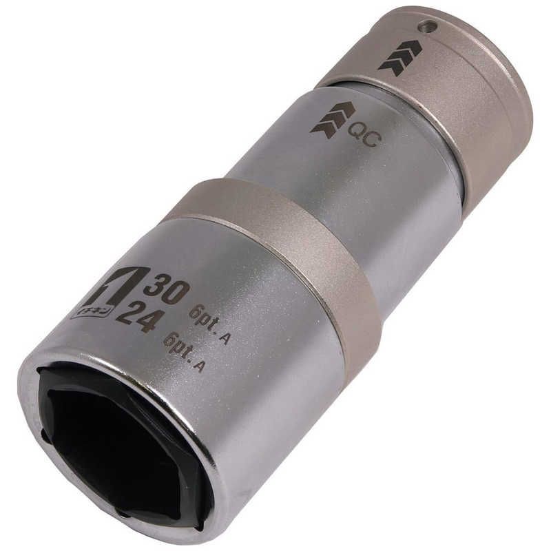 【 新品 未開封 】 イチネンミツトモ ミツトモQCソケットダブル24/30mm6角 19845 未使用 送料無料