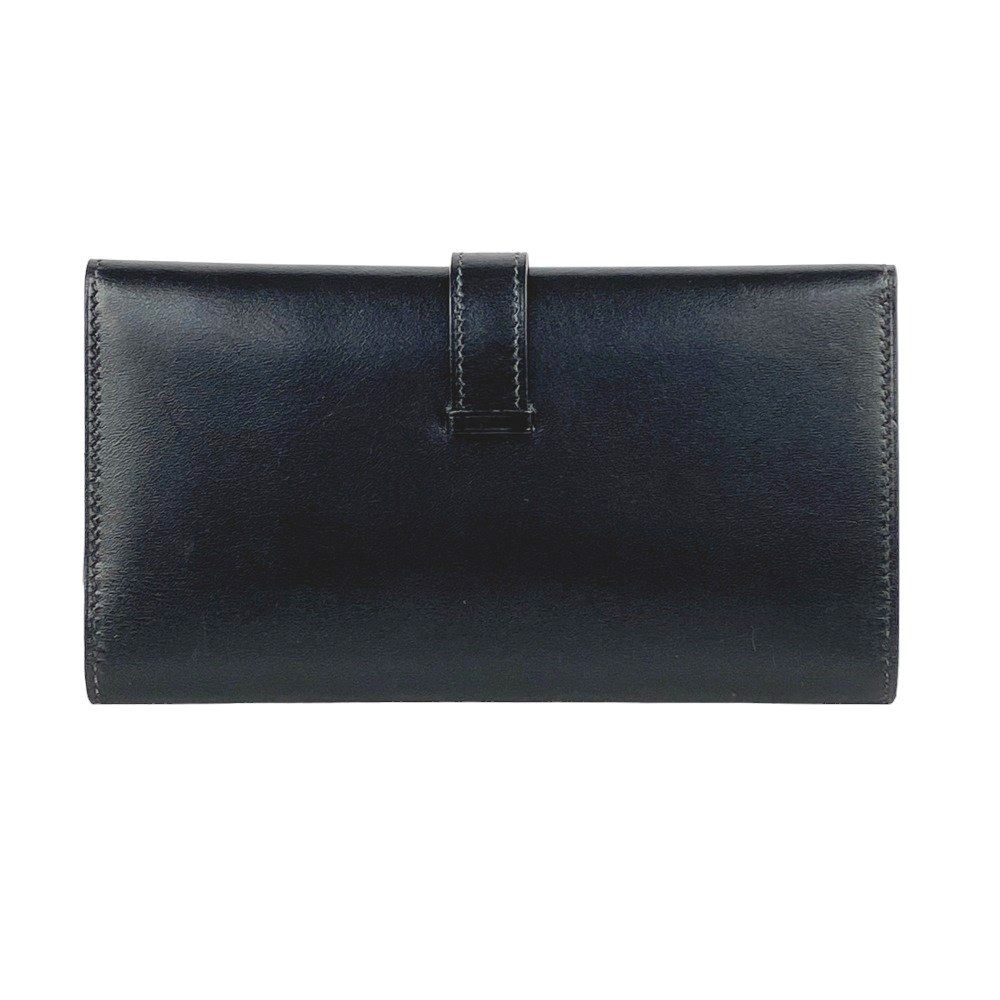 □美品□ エルメス ベアン デュプリ 三つ折り 長財布 ボックスカーフ