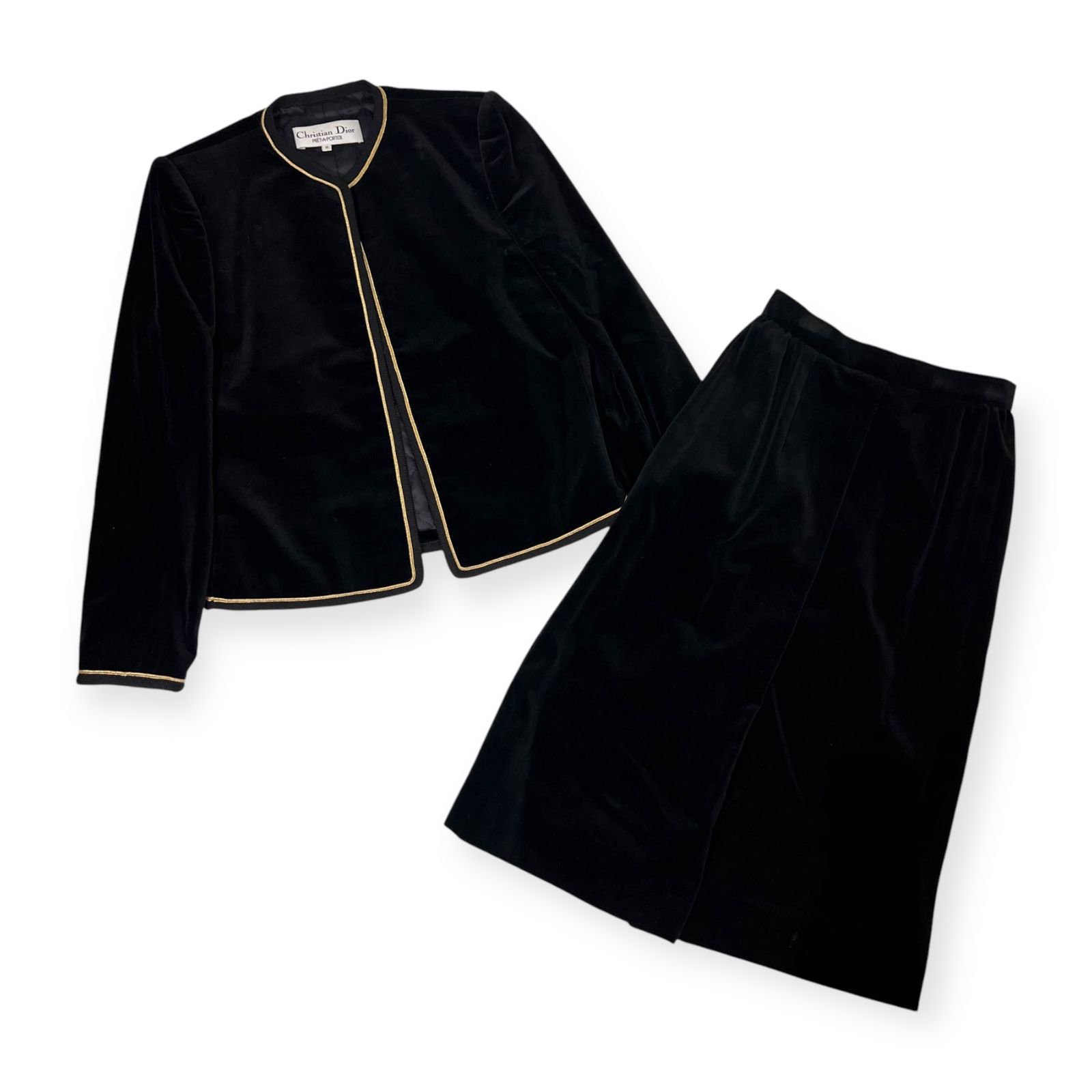 90s 上下 Christian Dior PRET-A-PORTER セットアップ ベロア  