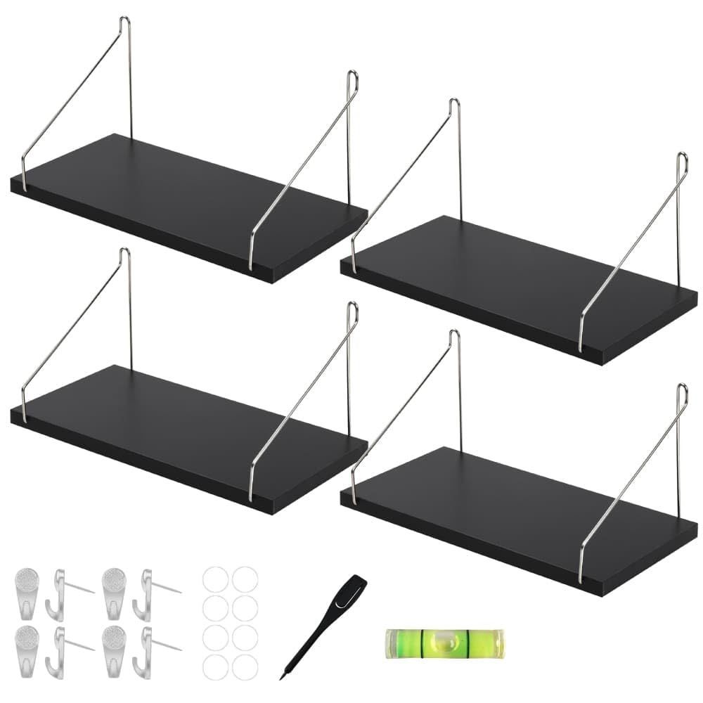 壁掛け 棚 ラック 壁 壁面収納 飾り棚 黒 ディスプレイラック 収納 ウォールラック ブックラック ウォールシェルフ △ 壁掛け 棚 ブラック ラック 壁 おしゃれ 壁面収納 飾り棚 黒