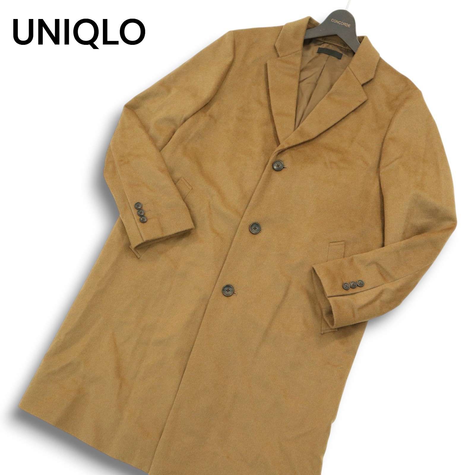 UNIQLO キャメル チェスターコート　ウールカシミヤ ユニクロ公式 | ウールカシミヤチェスターコート