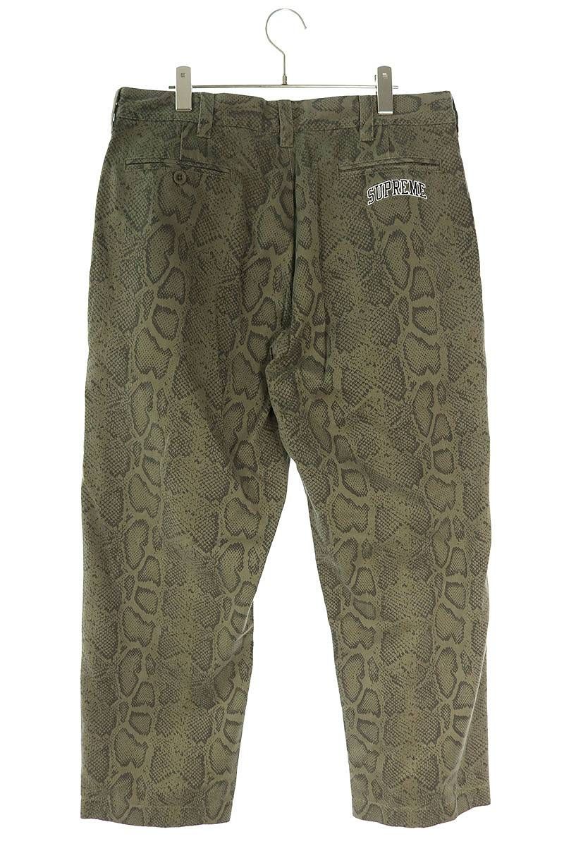 シュプリーム 24SS Snake Print Chino Pant スネークプリントチノ 