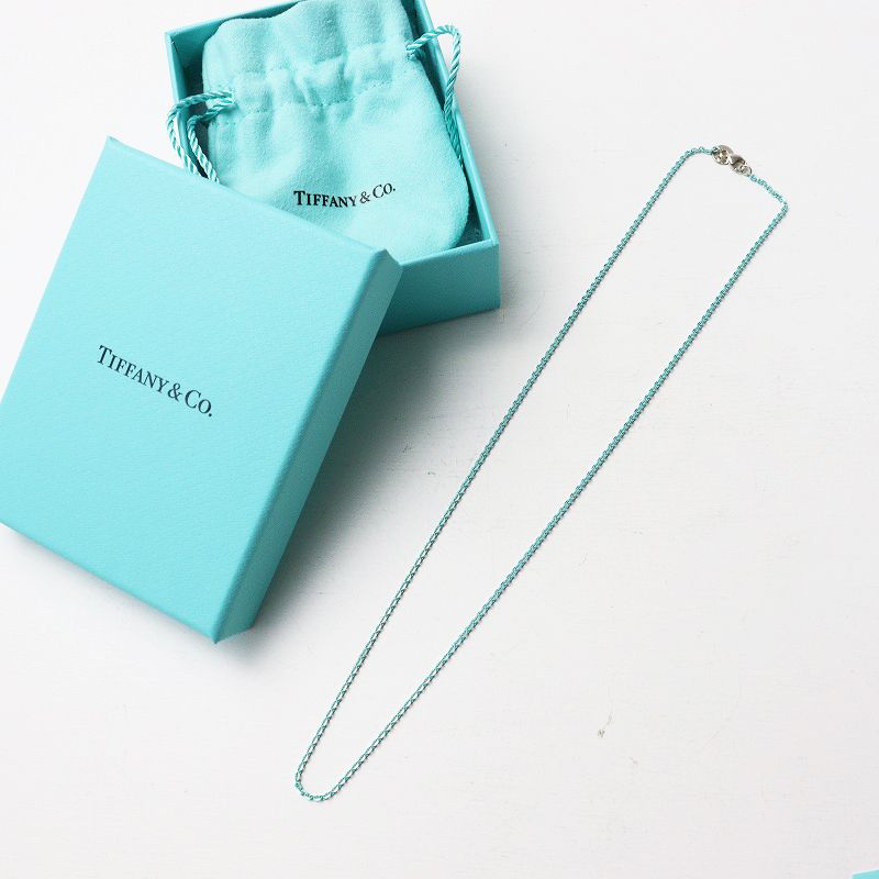 美品 希少 ティファニー TIFFANY&Co エナメルフィニッシュ チェーンネックレス4.2g 925/ティファニーブルー  チョーカー【2400014026801】 - メルカリ