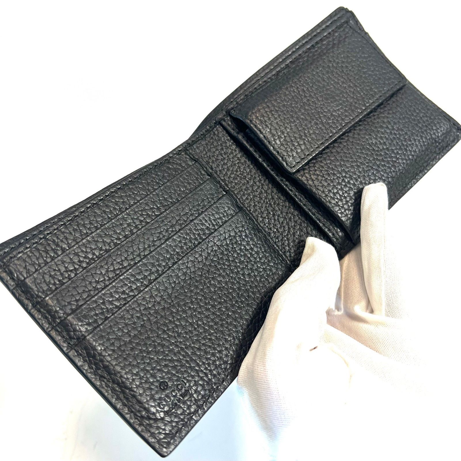 グッチ GUCCI 739479 ジャンボGG 二つ折り財布 ブラック グッチ GUCCI 739479 ジャンボGG 二つ折り財布 ブラック