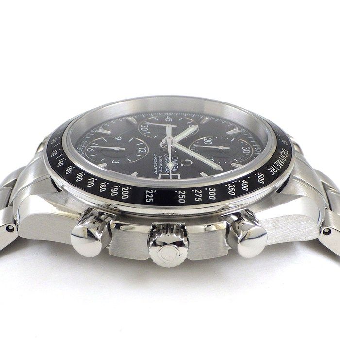 オメガ OMEGA 腕時計 スピードマスター デイト 3210.50.00 クロノメーター クロノグラフ タキメーター スモールセコンド 夜光インデックス 夜光針 ブラック文字盤 SS 自動巻き 箱 保付き