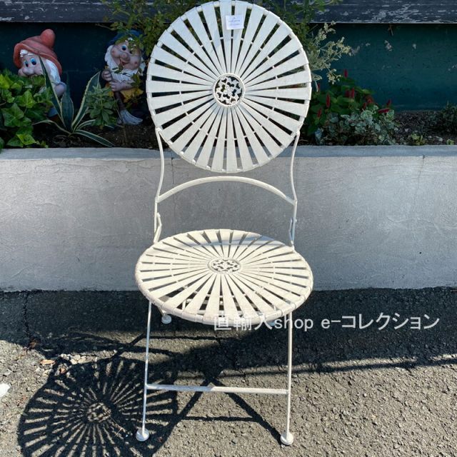 ☆秋のお買得セール中!☆ 直径cm ホワイトアイアン ガーデンテーブル