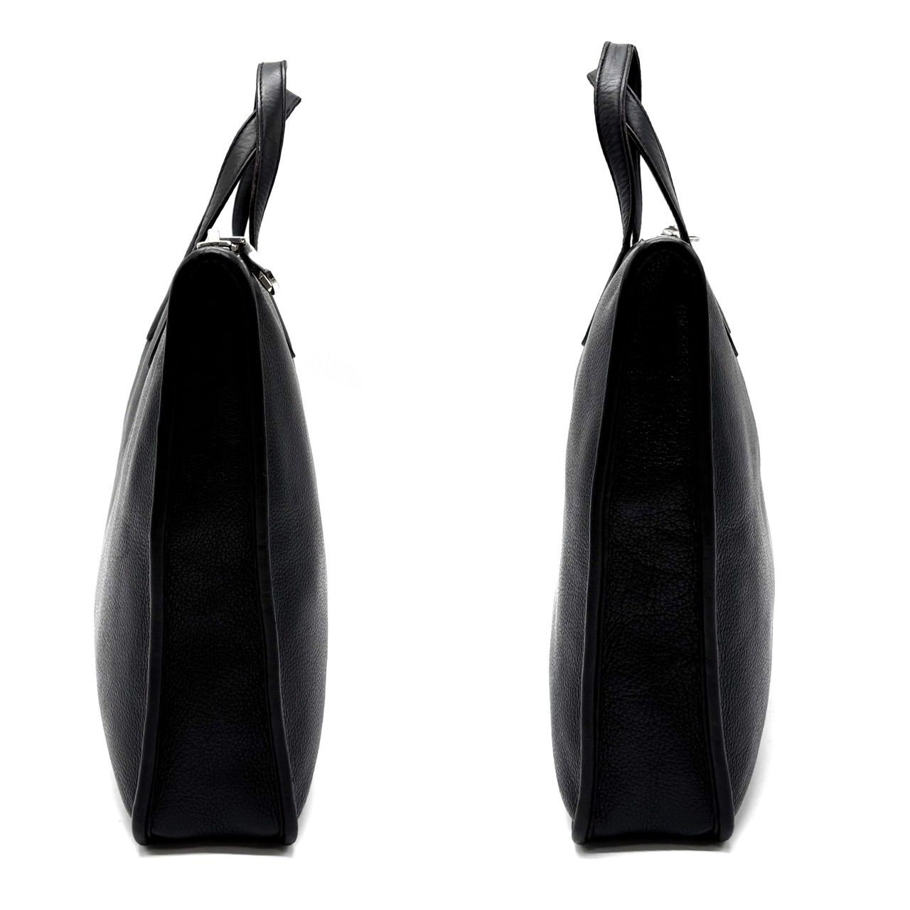 ロエベ トレド ブリーフケース アナグラム 型押し レザーA4 LOEWEブリーフケース トレド アナグラム ロゴ型押し A4収納可 黒