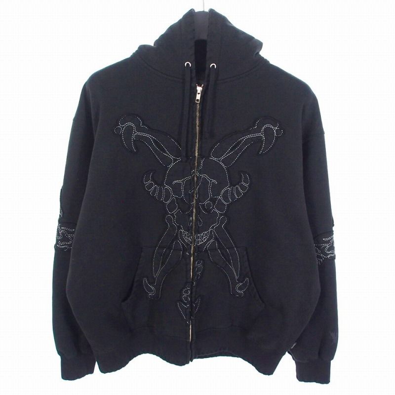 シュプリーム SUPREME × ヨウジヤマモト ワイズ Y s by Yohji Yamamoto 25AW Zip Up Hooded Sweatshirt パーカー フーディ M ブラック 黒