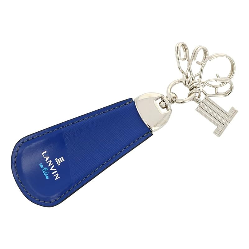 【新着商品】[ランバンオンブルー] 靴べら キーホルダー キーリング ブランド 革 メンズ パーシャル 555617 LANVIN en Bleu 本革 牛革 レザー おしゃれ 携帯靴べら シューホーン 【17】ブルー