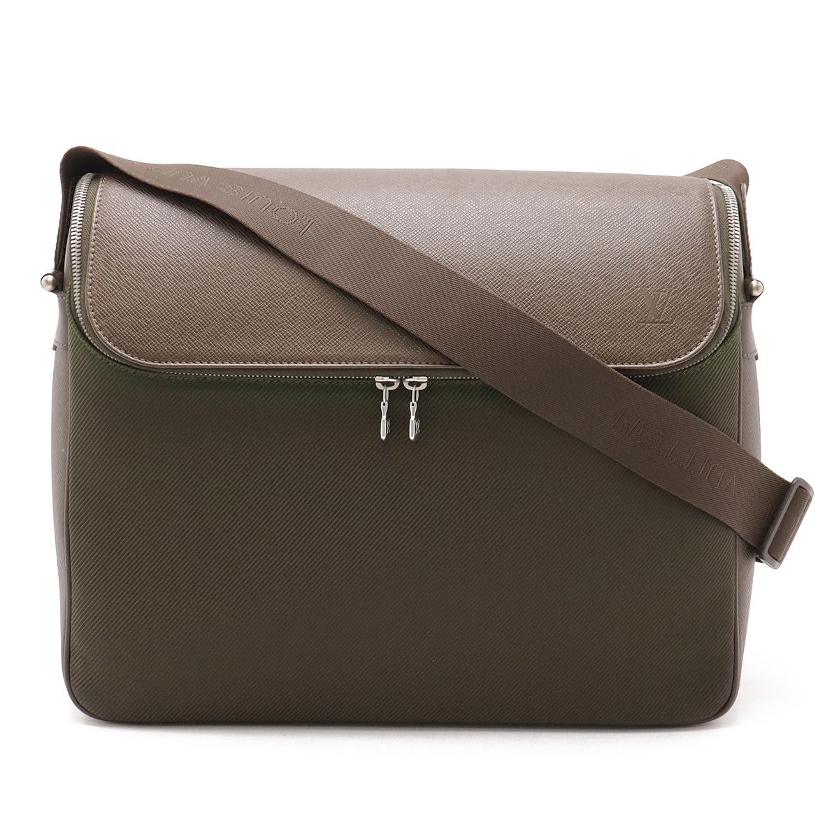 LOUIS VUITTON ルイ ヴィトン タイガ タイミール ショルダーバッグ メッセンジャーバッグ レザー グリズリ ブラウン M30868