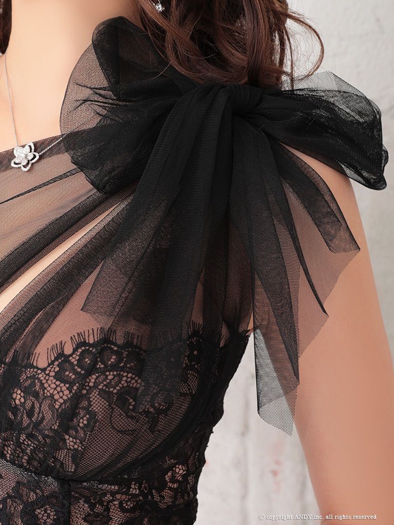 ブラック SALE [AOC3291-DarkP-2207] 【an /アン】レース/ ワンショル  