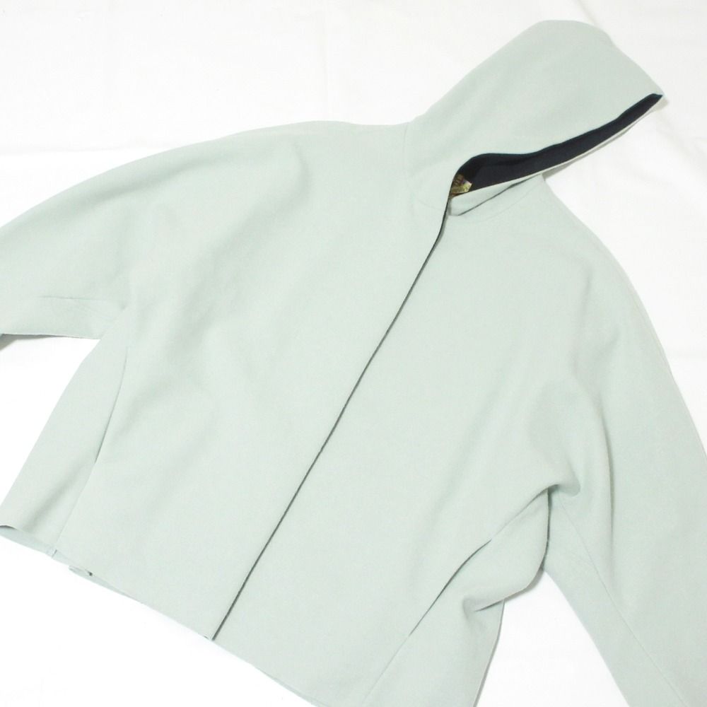 美品 21AW yori ヨリ ライトフーデットジャケット パーカー ショート 