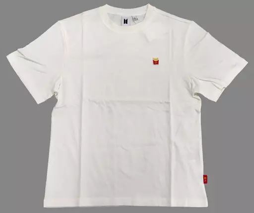 【中古】Tシャツ [単品] BTS(防弾少年団) ロゴTシャツ ホワイト Lサイズ 「BTS×マクドナルド」