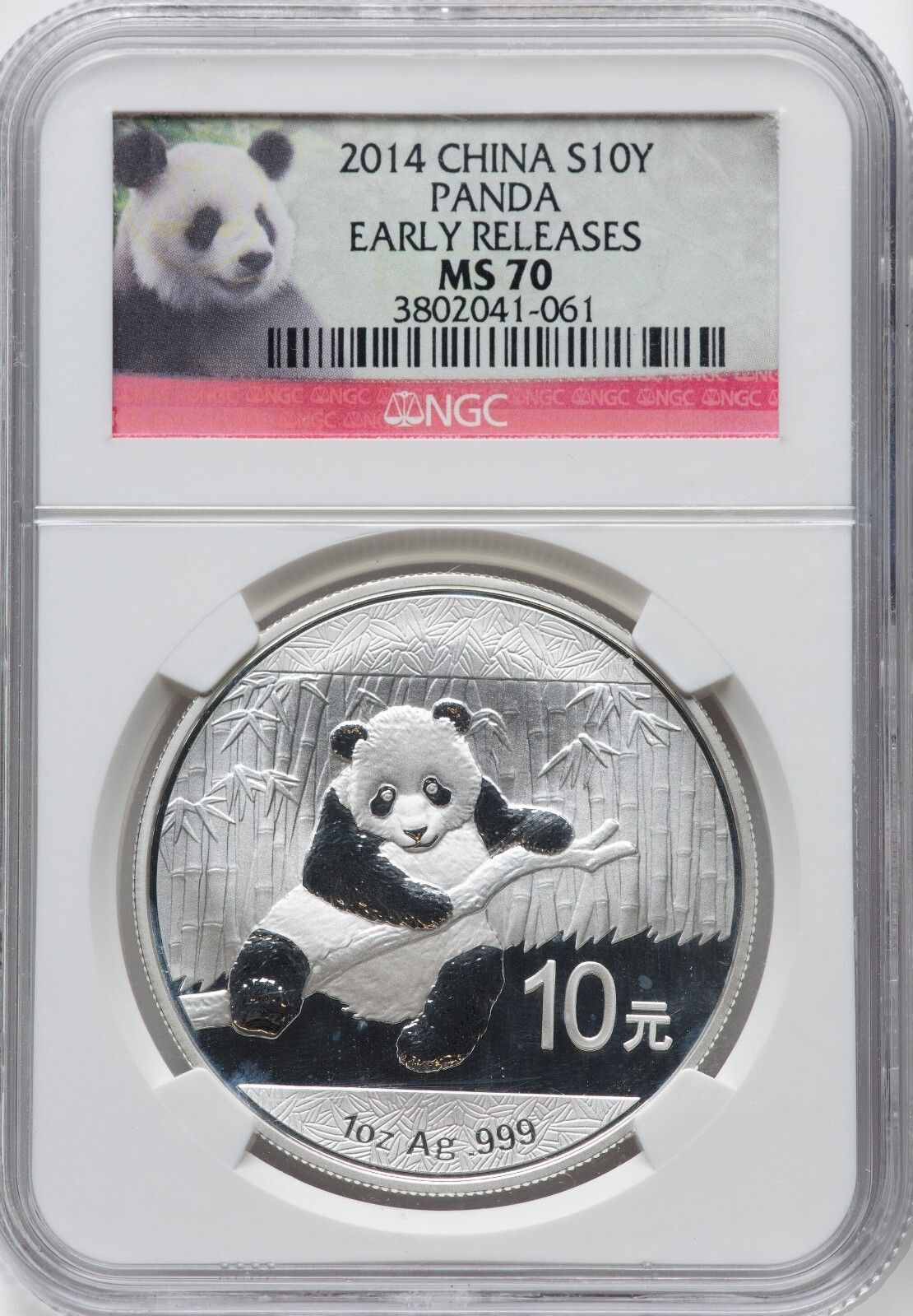 2014 China 10 Yuan Silver Panda NGC MS70 EARLY RELEASES