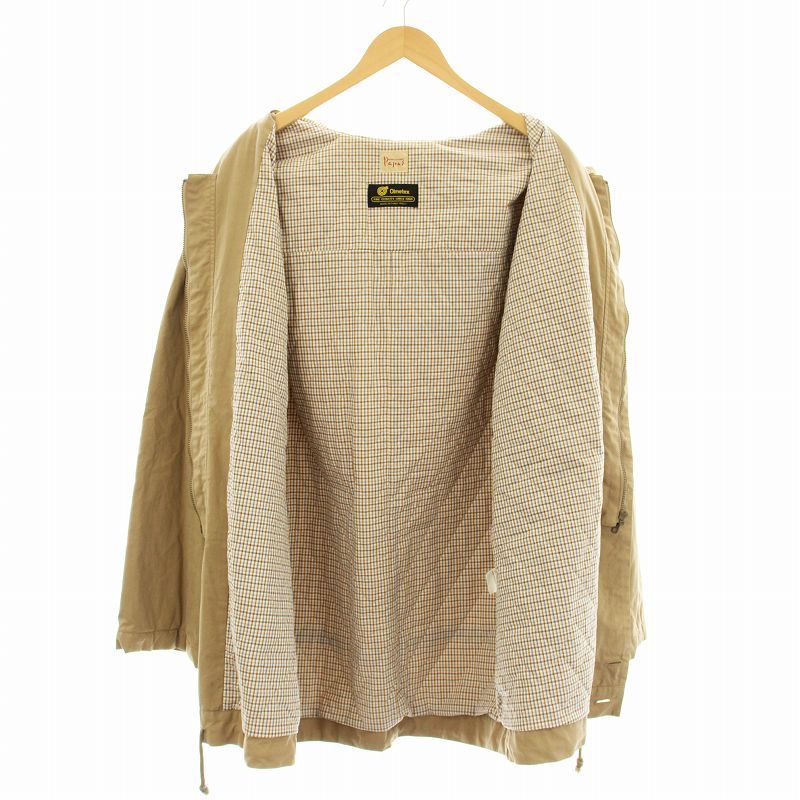 パパス Papas Olmetex 中綿ジャケット フーディー ジップアップ