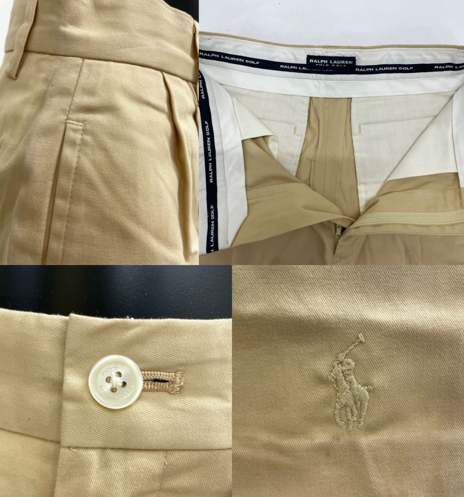 USED】POLO RALPH LAUREN ラルフローレン 綿 ハーフ パンツ ロゴ