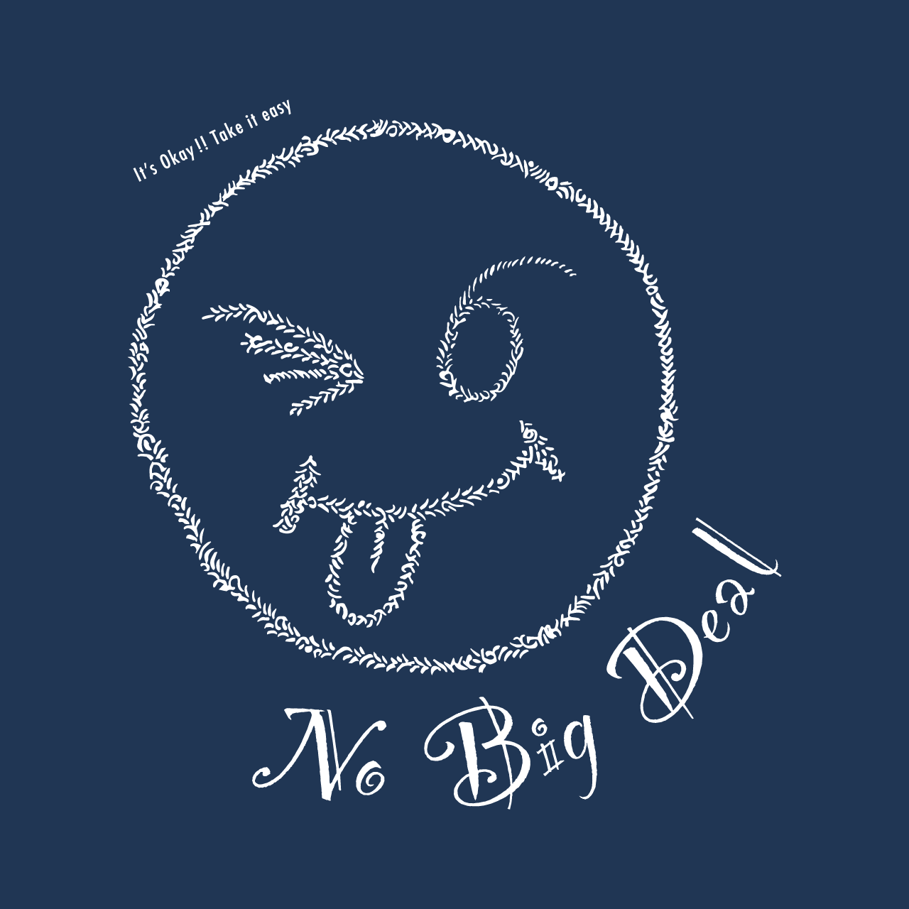 グラフィックTシャツ　No Big Deal Mono / Black