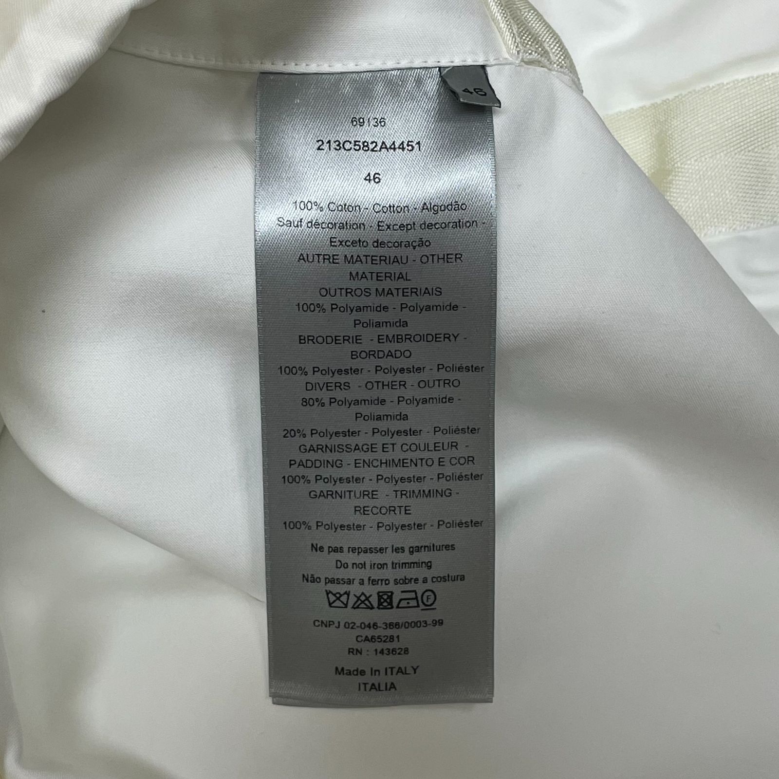 国内正規 未使用品 DIOR × sacai オブリーク ロゴ キルティング 国内正規 未使用品 DIOR × sacai オブリーク ロゴ キルティング
