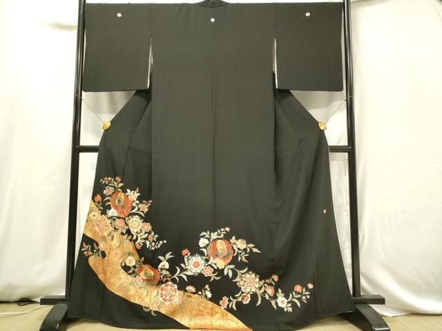 留袖 豪華金彩 平安風景 5つ紋 広衿 袷 T-1054 留袖 豪華金彩 平安風景 5つ紋 広衿 袷 T-1054