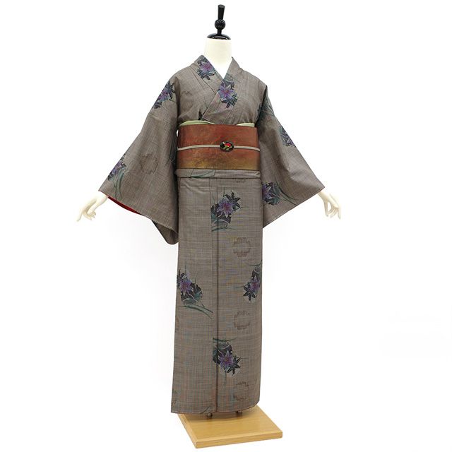 新古品】 本場大島紬 着物 大島紬 正絹 袷 9マルキ カタス式 泥