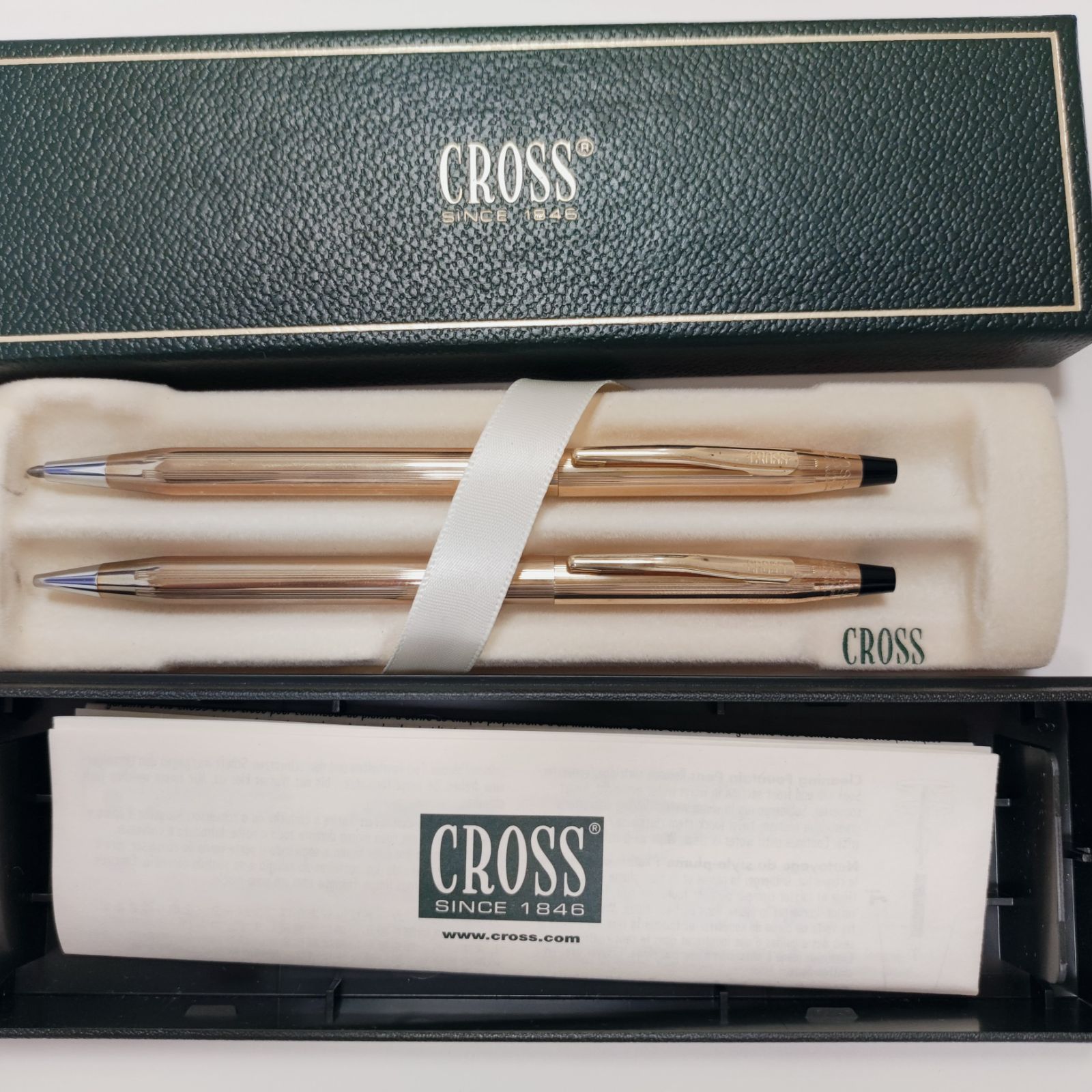 ケース付】CROSS クロス 10KT ボールペン シャープペン セット