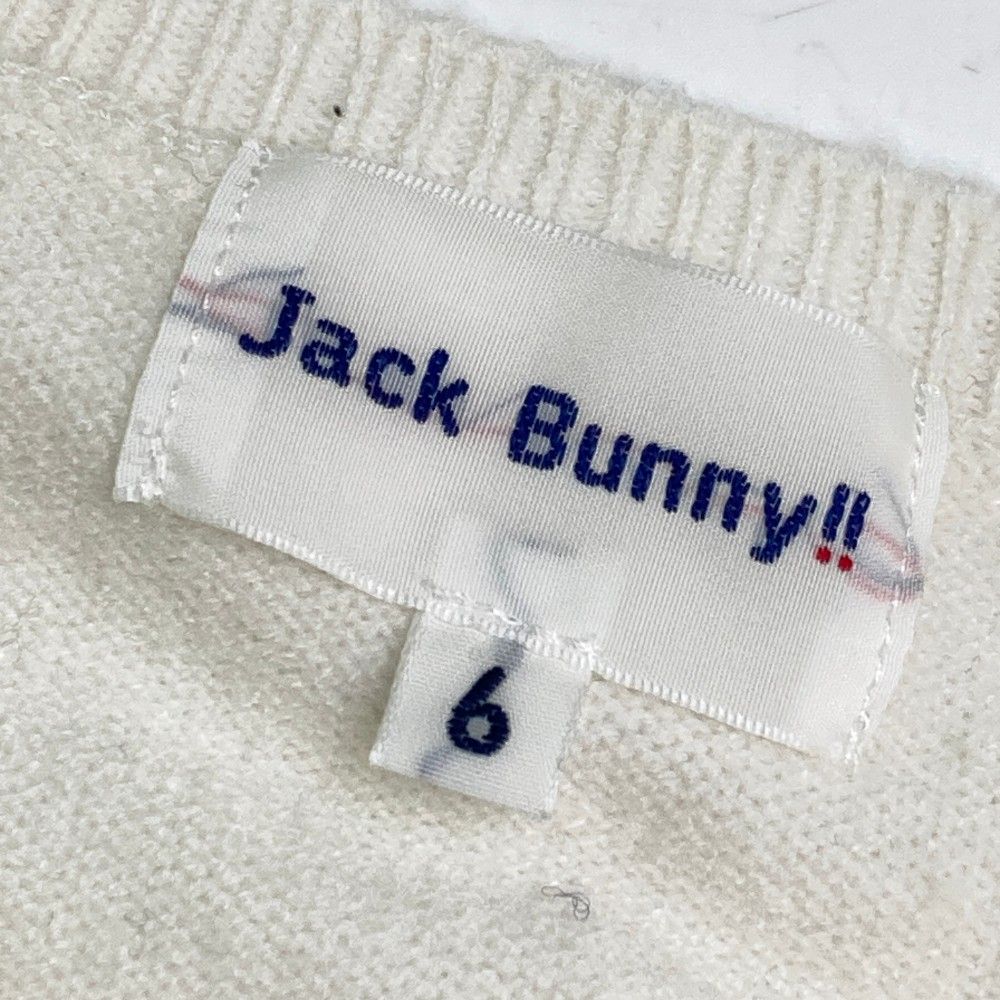 サイズ：6 JACK BUNNY ジャックバニー  ウール混 ニットセーター  ホワイト系 [240101443064] ゴルフウェア メンズ ストスト サイズ：6 JACK BUNNY ジャックバニー ウール混 ニットセーター