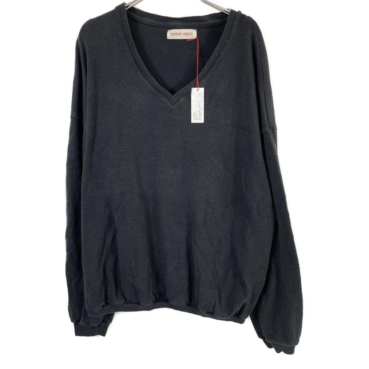 barbell object バーベルオブジェクト 25AW ﾌﾞﾗｯｸ nep v top ｻｰﾏﾙｶｯﾄｿｰ 2