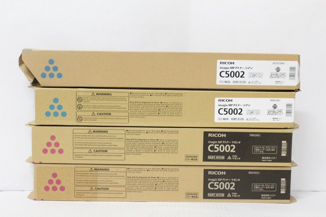 未使用 RICOH 純正 トナー C5002 3色7本（シアン・マゼンタ
