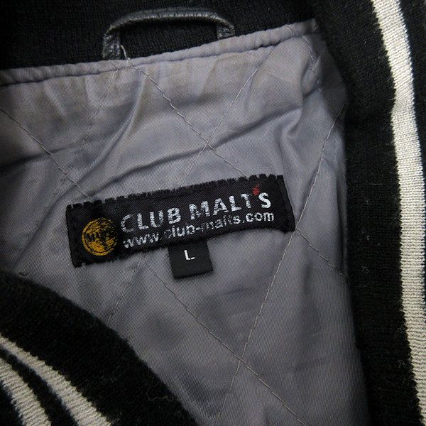 Q クラブモルツ CLUB MALTS ピッグレザースタジャン 黒 メンズL MENSレトロ 68 KANDAIZUMI_COM