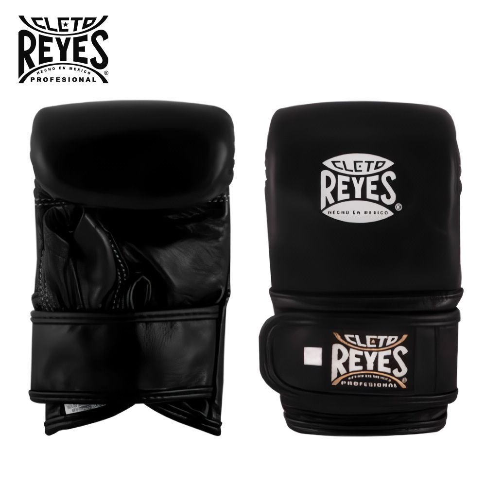 REYES ボクシンググローブ 【ブラック Sサイズ】 バック打ち ベルクロ式 パンチンググローブ 本革 S ～ XL, image size:1000x1000