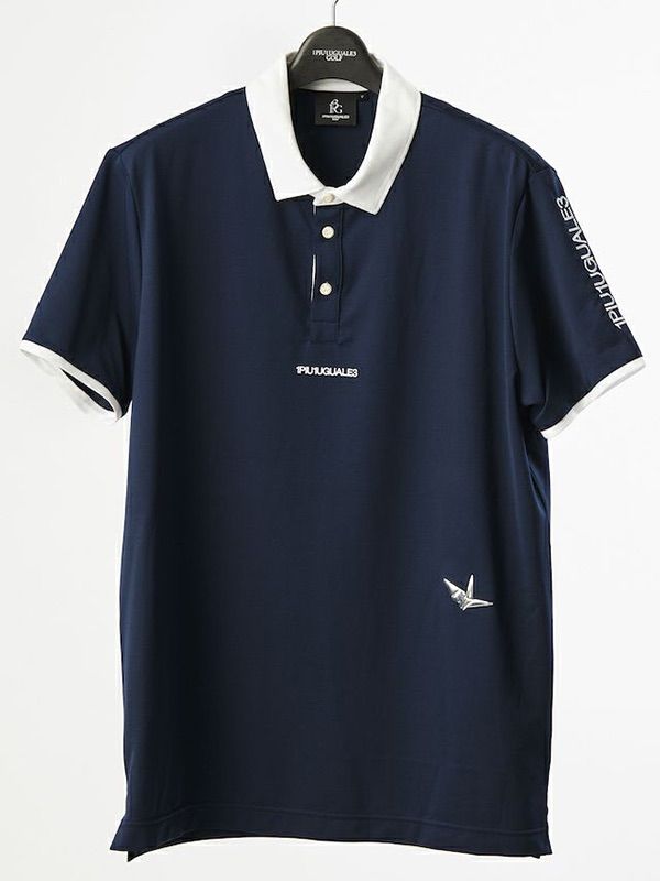 1PIU1UGUALE3 ポロシャツ ネイビー/ブルー/ホワイト