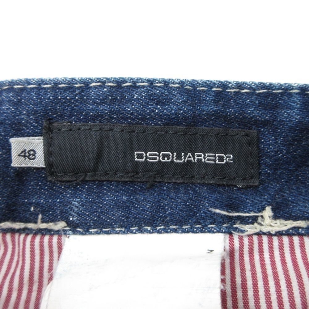 ディースクエアード　デニム　ハーフパンツ　ショートパンツ　インディゴ　48 DSQUARED2 美品 ディースクエアード デニム ショートパンツ