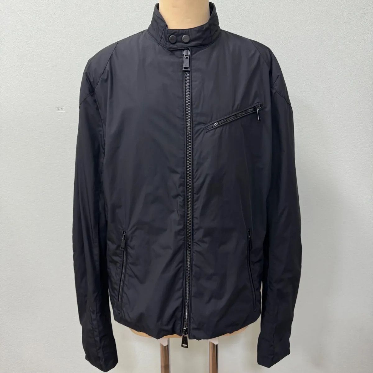 RALPH LAUREN  ラルフローレン　中綿入りジャケット　メンズ　Lサイズ　イタリー製　袖ファスナー付き　ブラック　［あ122］