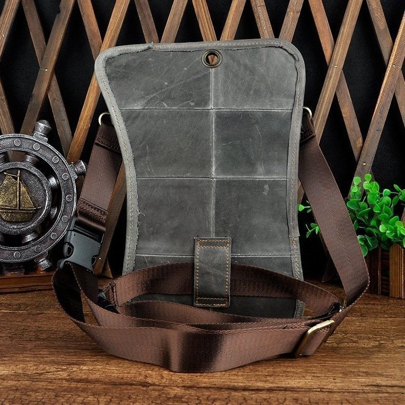 SALE~ 牛革　レッグポーチ 　ウエストバッグ 多機能 ヒップバッグ ツーリングバッグ リアル　カウレザー　本皮 バイク用 ブラック　カラーB 牛革 レッグポーチ ウエストバッグ 多機能 ヒップバッグ