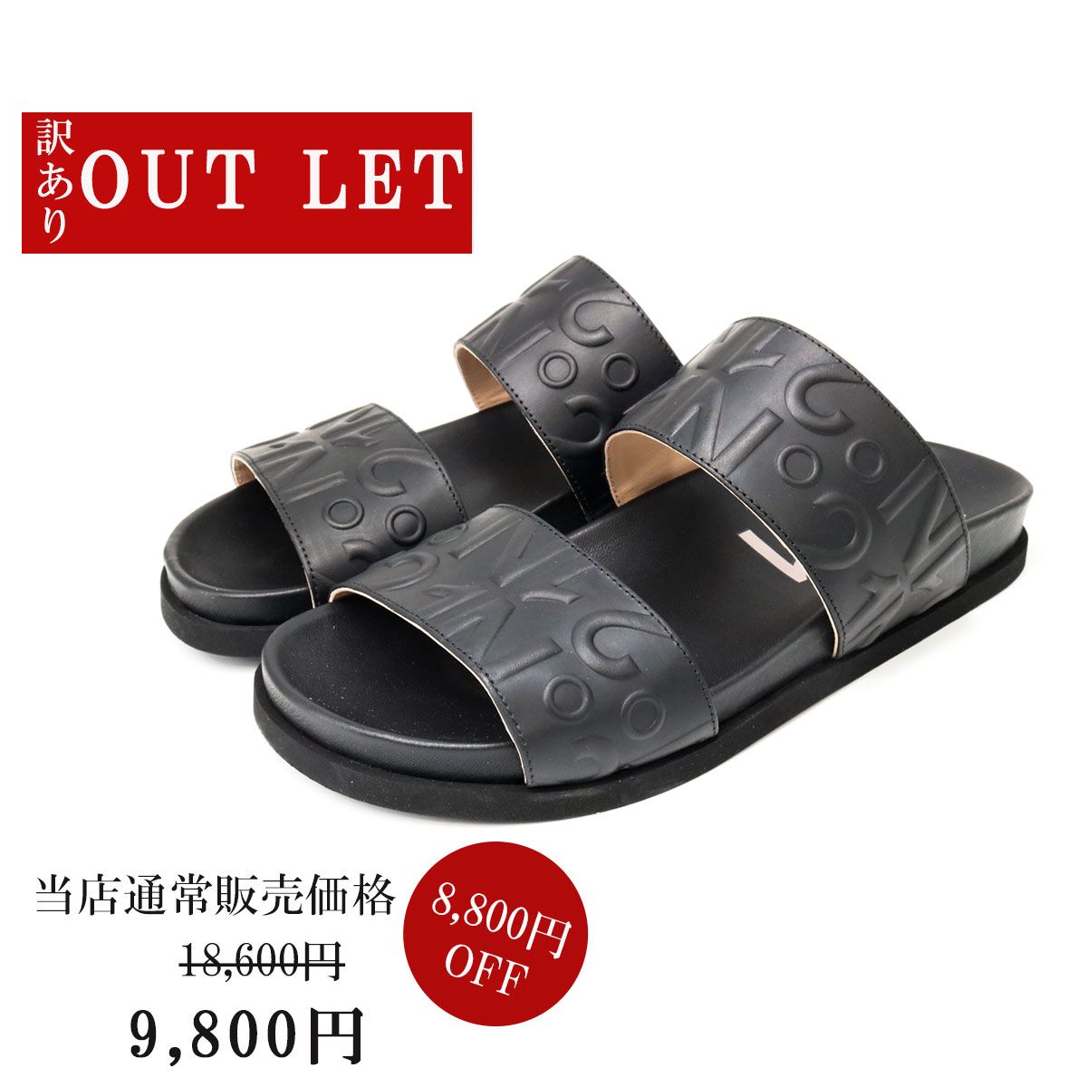 訳アリ N°21 ヌメロヴェントゥーノ 23ESP04110 N001 BLACK ロゴフラットサンダル シャワーサンダル スライドサンダル レディース No21|N21 ブランド