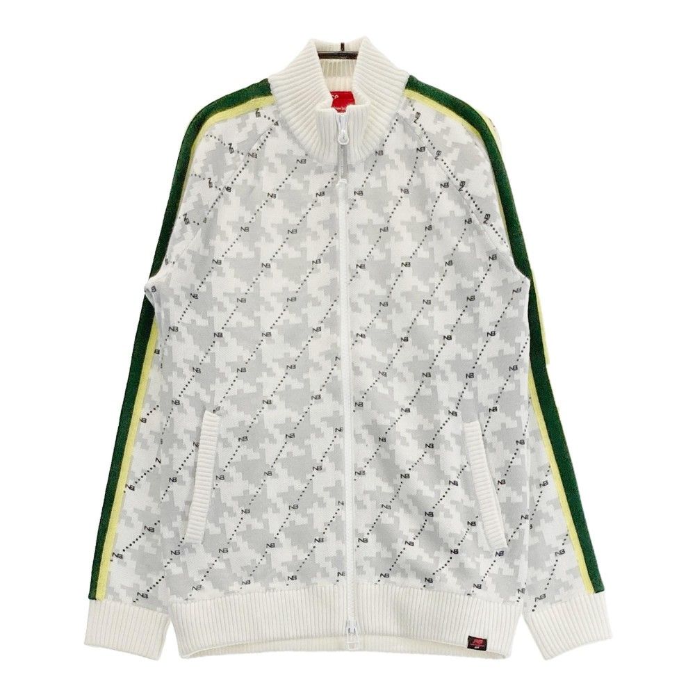サイズ：1 NEW BALANCE ニューバランス  ウール混 ニットジャケット ロゴ 総柄 グレー系 [240101297373] ゴルフウェア レディース ストスト