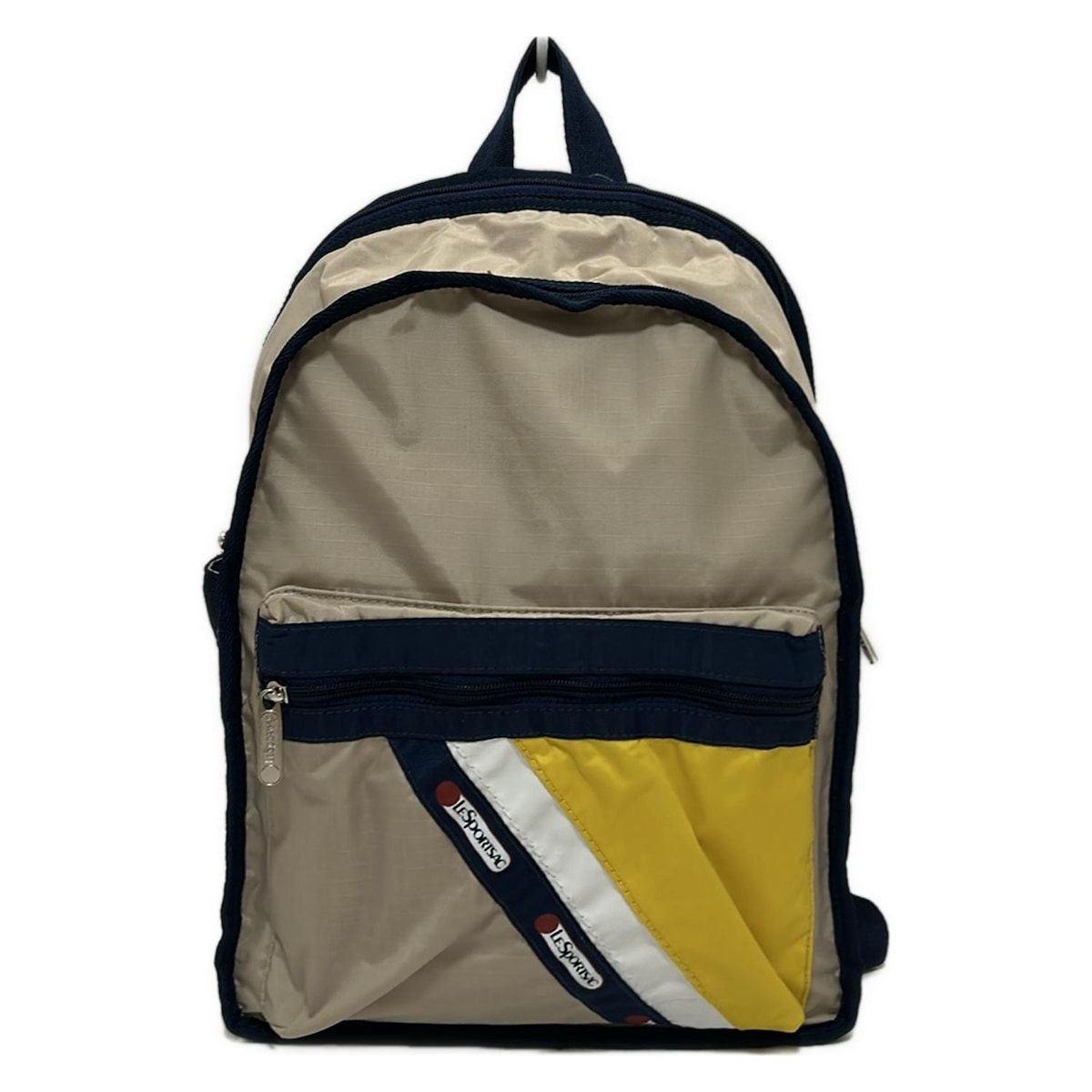 LESPORTSAC(レスポートサック) リュックサック美品  - ベージュ×ダークネイビー×マルチ