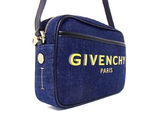 □新品同様□ GIVENCHY ジバンシィ デニム ゴールド金具 ショルダー